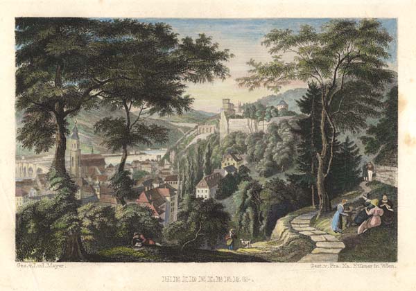 Heidelberg , View from the West a Franz Xaver Eisner