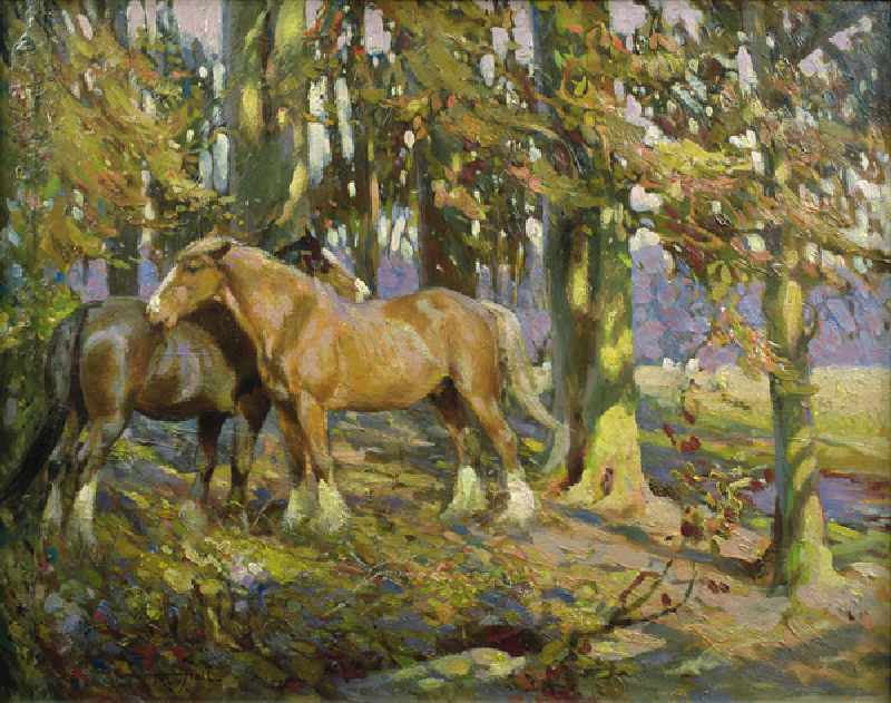 The Companions (oil on canvas) a Fred Hall