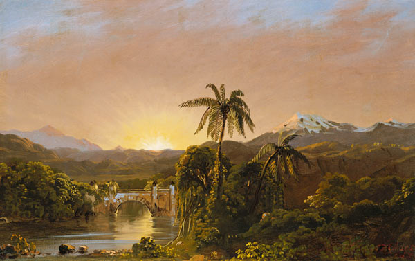 Sunset in Equador a Frederic Edwin Church