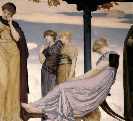 'Music', c.1883-85 (oil on canvas) (detail of 250639) a Frederic Leighton