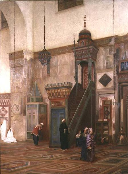 Detail of the interior of the Grand Mosque, Damascus a Frederic Leighton