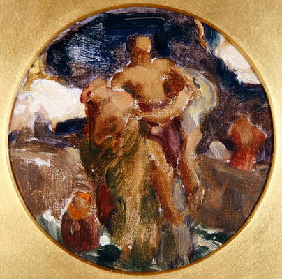 Oil sketch for 'And the Sea Gave Up the Dead Which Were in It', 1891 (oil on canvas) a Frederic Leighton