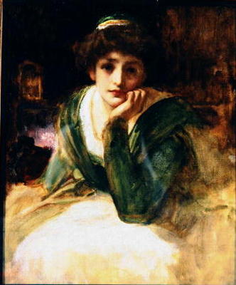 Oil study for Desdemona, c.1889 (oil on canvas) a Frederic Leighton