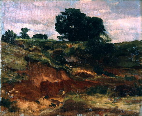 Sketch for a landscape, 'View in Bedfordshire', c.1890 (oil on canvas) a Frederic Leighton