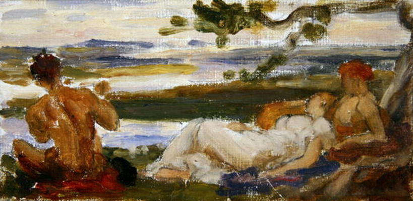 Sketch for 'The Idyll' (oil on canvas) a Frederic Leighton