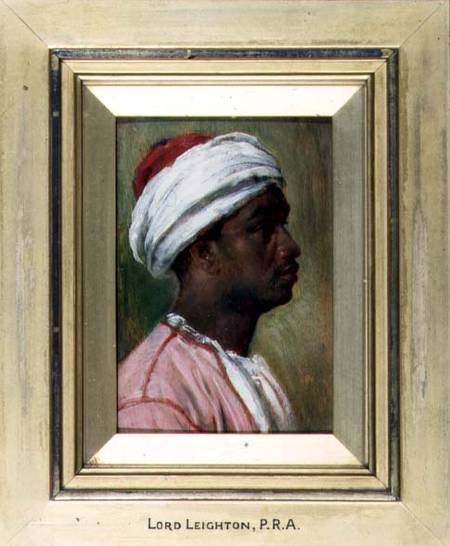 Study of a Nubian young man (panel) a Frederic Leighton