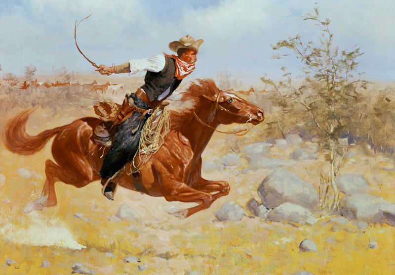 Galloping Horseman a Frederic Remington