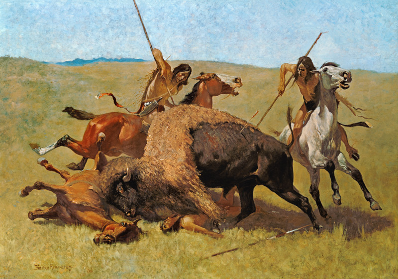 Indian at the buffalo hunting. a Frederic Remington
