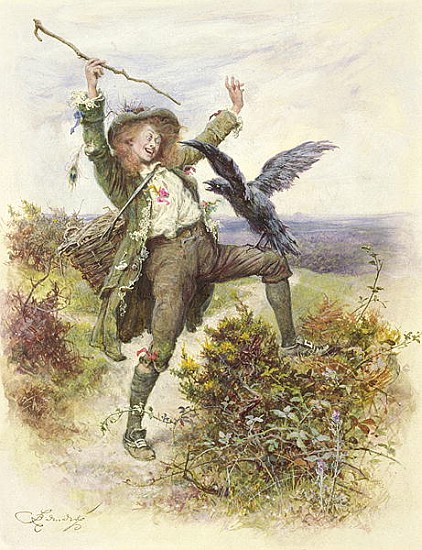 Barnaby Rudge and the Raven Grip a Frederick Barnard