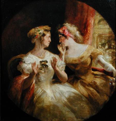 Ladies Gossiping at the Opera a Frederick Barnard