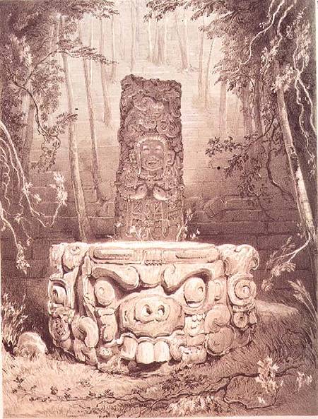 Mayan temple, Honduras a Frederick Catherwood