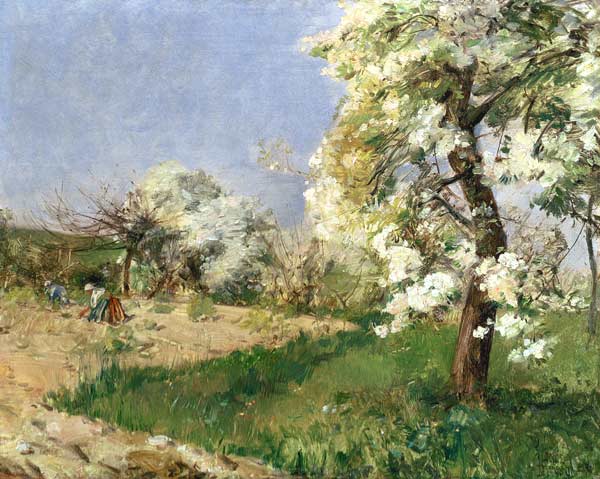 Pear Blossoms, Villiers-de-Bel a Frederick Childe Hassam