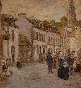 In the evening on a Strasse in Pont-Aven a Frederick Childe Hassam