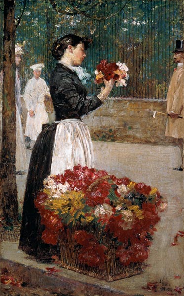 The flower seller a Frederick Childe Hassam