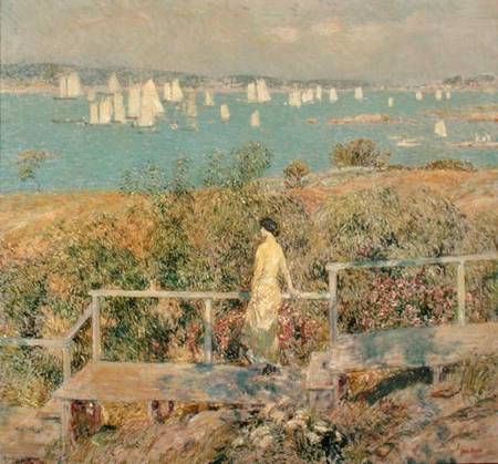 Yachts, Gloucester a Frederick Childe Hassam