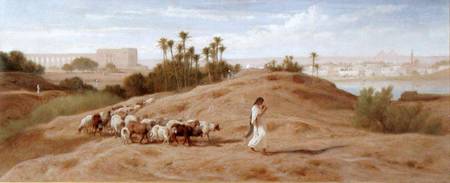 A Goat Herd near Cairo a Frederick Goodall