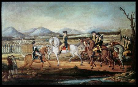 Washington Reviewing the Western Army at Fort Cumberland, Maryland a Frederick Kemmelmeyer