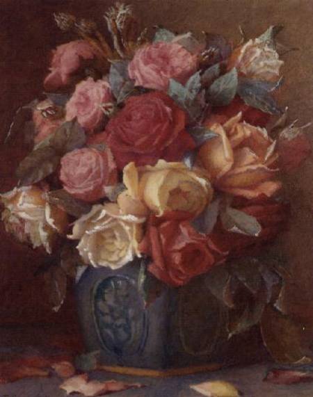 Roses in a Vase a Frederick R. Spencer