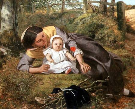 Mother and Child with a poppy a Frederick Richard Pickersgill