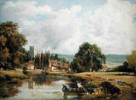 Aylesford, Kent, from the River Medway a Frederick Waters Watts