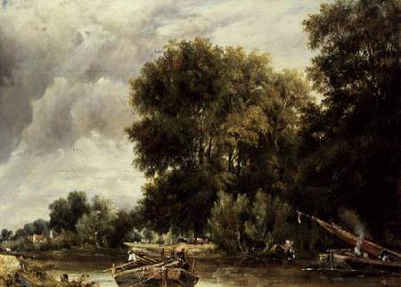 River Landscape a Frederick Waters Watts