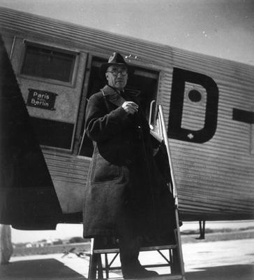 Andre Gide travelling in USSR, 1936 (b/w photo) a French Photographer, (20th century)