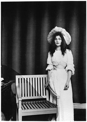Portrait of Julie Manet aged 16 (1878-1966) 1894 (b/w photo) a French Photographer, (20th century)