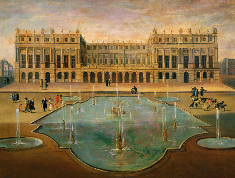Chateau de Versailles from the Garden Side a Scuola Francese