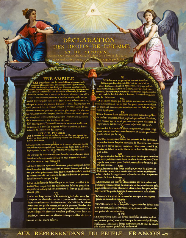 Declaration of the Rights of Man and Citizen a Scuola Francese