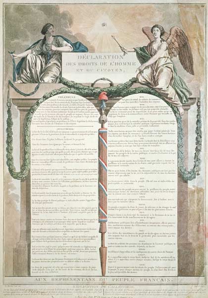 Declaration of the Rights of Man, 10th August a Scuola Francese