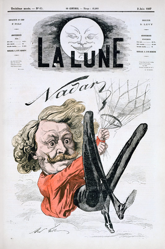Nadar (1820-1910) title page of 'La Lune' a Scuola Francese