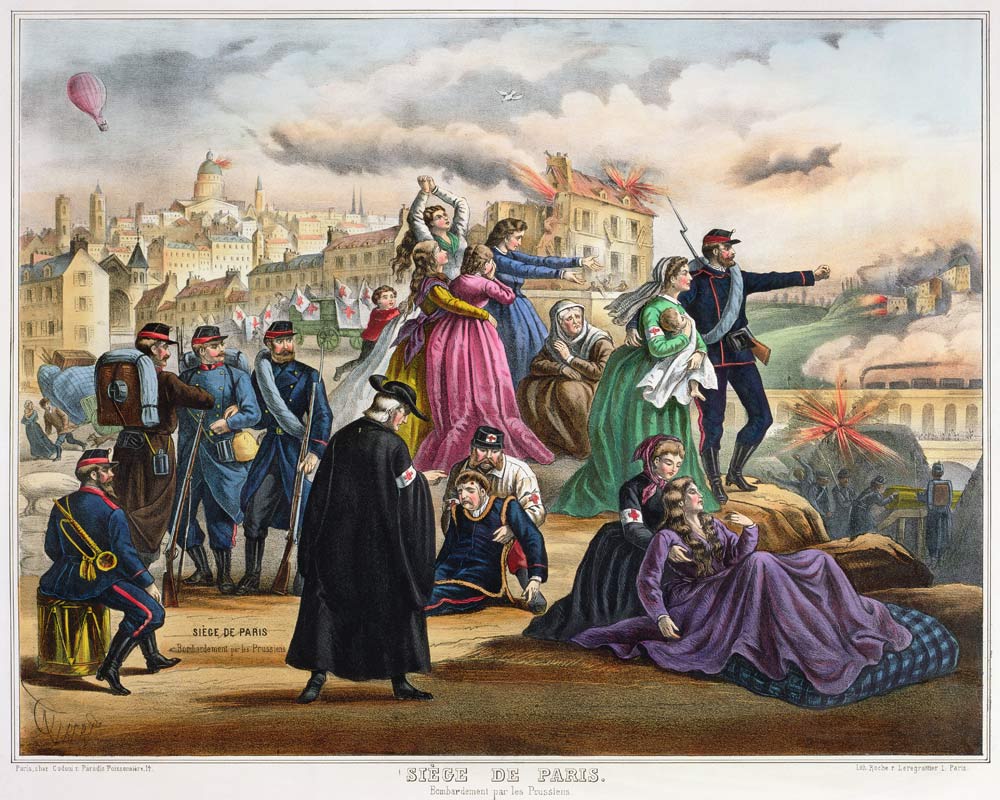 The Siege of Paris. Bombardment the Prussians, 1870-71 a Scuola Francese