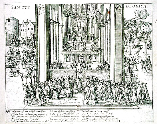 Abjuration of Henri IV (1553-1610) at St. Denis on 15th July 1593 a Scuola Francese