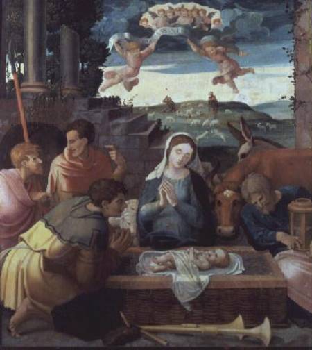 Adoration of the Shepherds, Champagne School a Scuola Francese