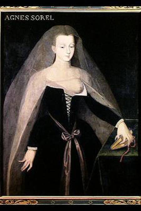 Agnes Sorel (c.1422-50) Favourite of Charles VII (1403-61) a Scuola Francese