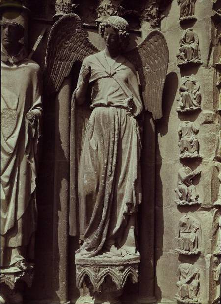 The Angel with a Smile, jamb figure from the west portal a Scuola Francese