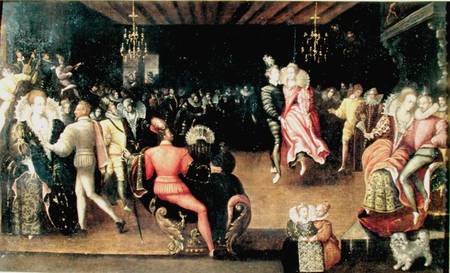 Ball at the Court of Valois a Scuola Francese