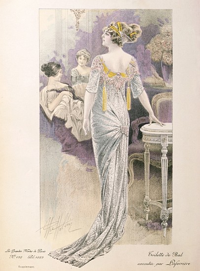Ball gown, from ''Les Grandes Modes de Paris'' a Scuola Francese