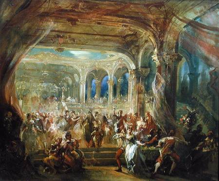 Ball at the Opera de Paris during the Second Empire a Scuola Francese