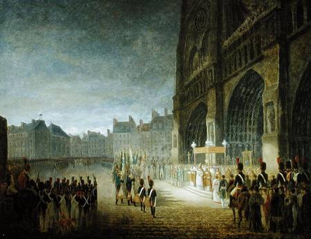 Blessing of the Flags in Front of Notre-Dame in 1804 a Scuola Francese
