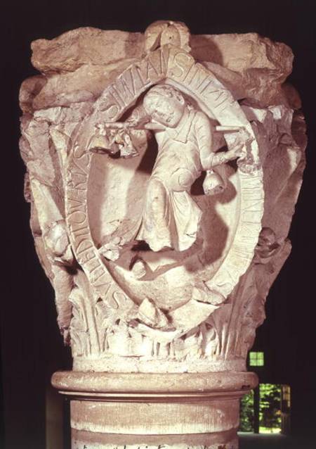 Capital depicting the Fourth Key of Plainsong a Scuola Francese