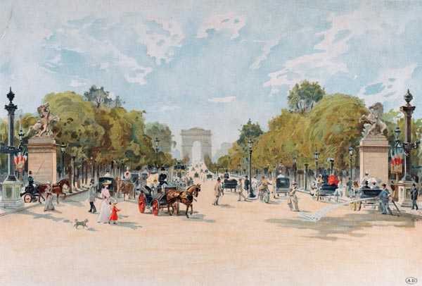 The Avenue des Champs-Elysees a Scuola Francese