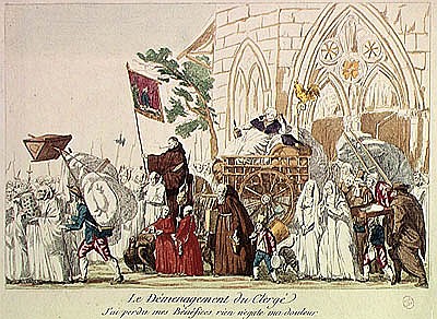 Clergy Leaving the Church after the Sale of Church Property a Scuola Francese