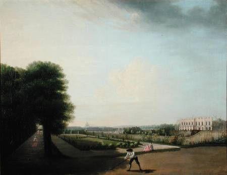 The Construction of the Place Louis XV from the Garden of the Hotel de Resnel a Scuola Francese
