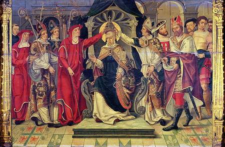 Coronation of Pope Celestine V (c.1215-96) a Scuola Francese