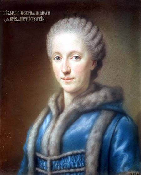 Countess Maria Josepha von Harrach wife of Count Guido von Harrach (1732-83) a Scuola Francese