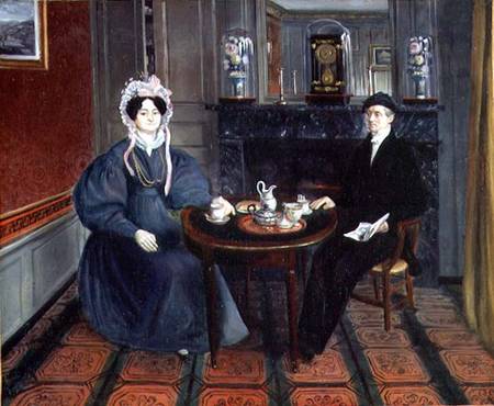 Couple Having Tea a Scuola Francese