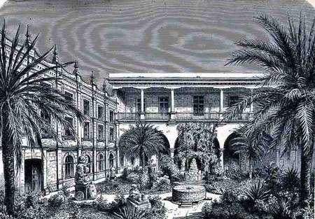 The Court of the Mexico Museum, from 'The Ancient Cities of the New World', by Claude-Joseph-Desire a Scuola Francese