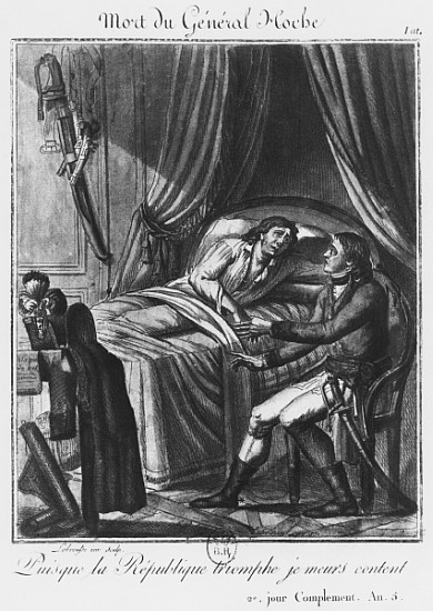 Death of General Louis Lazare Hoche on 19th September 1797; engraved by Labrousse (18th century) a Scuola Francese