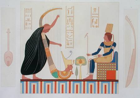 Decoration from the Room of the Harps, East Tomb, Byban el Molouk, Thebes, Volume II, plate 91 from a Scuola Francese